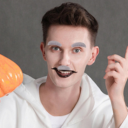 M Conjunto De Cejas De Halloween Disfraz De Vello Facial De