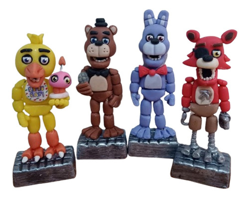 Five Nights At Freddys Fnaf - Set X4 Adorno De Torta