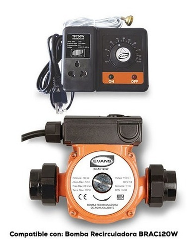 Imagen 3 de 5 de Termostato De Temperatura Evans Tf750w