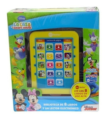 Lector Magico Y Biblioteca De 8 Libros - Casa Mickey Mouse