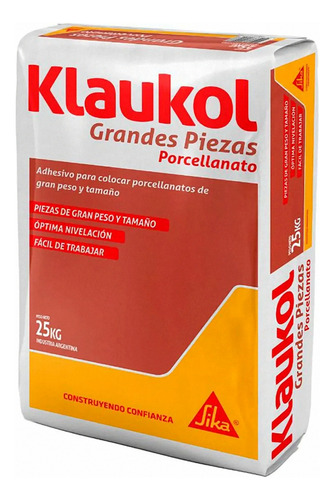 Pegamento Klaukol Porcelanato Grandes Piezas X 25 Kg