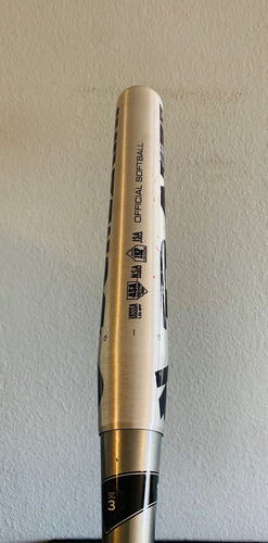 Bat Sóftbol Demarini Raw Doblewall 34in 28oz Híbrido 2pz Gris (Usado)