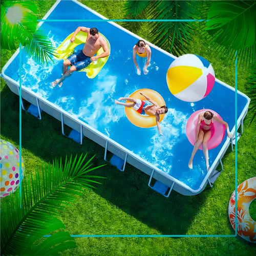 Flotador Inflable Intex 229x86 Cm Tote-n-float Rosado / Bamo