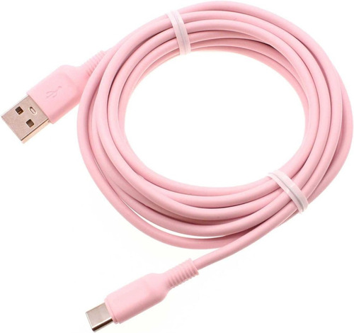 Cable Carga Rápida Rosa Usb A Tipo C Para Samsung S10 S10e