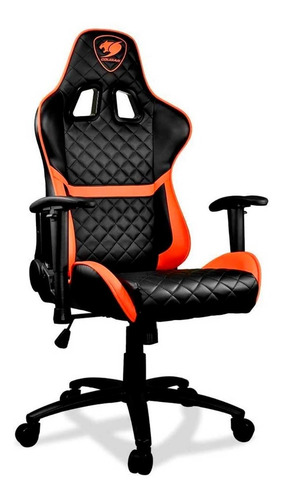 Imagen 6 de 8 de Silla Gamer Cougar One Negro/naranja One Reclinable
