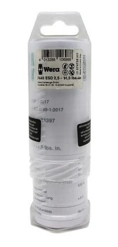 Wera Desarmador Torque Ajustable 2.5-11.5lb 074733 Esd
