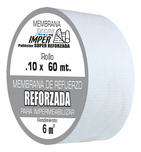 Membrana Impermeabilizar Super Reforzada  Rollo 10 Cm X 60 M