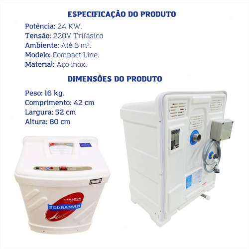 Sauna Vapor Compact Line 24kw Quadro Digital Kit Instalação