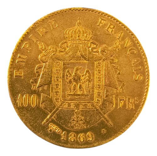 Cópia Moeda Rara 100 Francos Império Francês Napoleão (Usado)