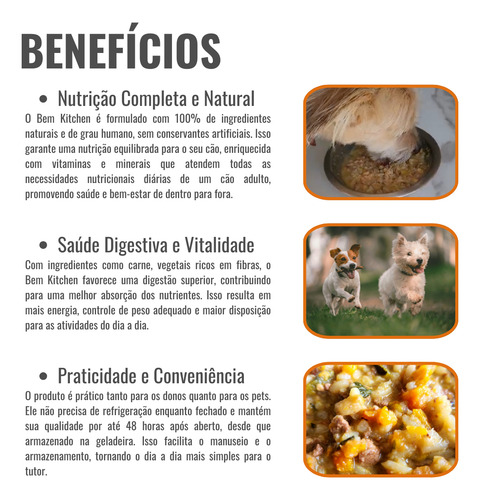 Kit 3 Unid Mistura Ração Cachorro Alimento Natural Completa