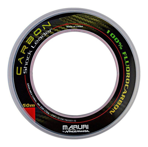 Linha Maruri Carbon Shock Fluorocarbon 0,45mm 24,1lb 50m Cor Rosa