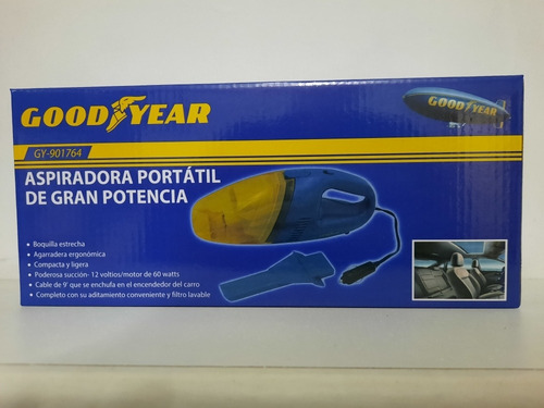 Imagen 2 de 3 de Aspiradora Auto Goodyear 60w Filtro Lavable Gy-901764