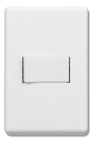 Conjunto Montado 1 Interruptor Simples Horizontal Branco Ste