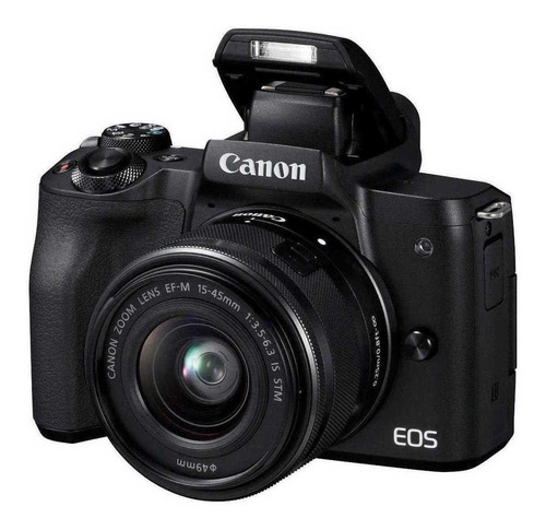 Imagen 3 de 7 de Canon EOS M Kit M50 + lente 15-45mm IS STM + lente 55-200mm IS STM sin espejo color negro