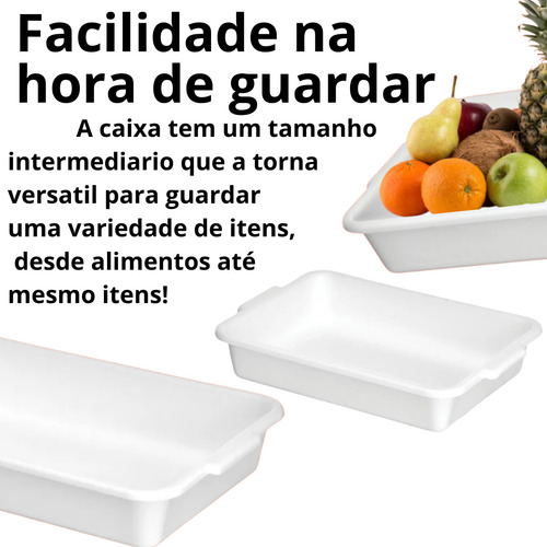 Kit Com 10 Bandejas Topa Tudo Branca 4litros Atacado Alimento Açougue Restaurante Salgado Cozinha - Santana