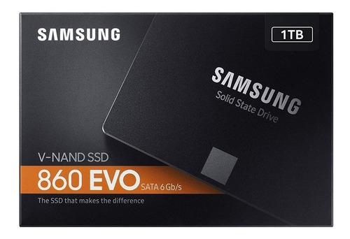 Imagem 2 de 2 de Disco Sólido Interno Samsung Ssd 860 Evo Mz-76e1t0 1tb