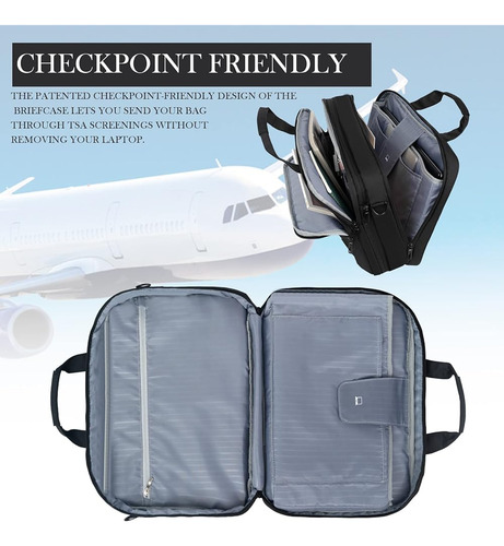 Empsign 17.3 Pulgadas Laptop Bag, Maletín Expandible De Gran