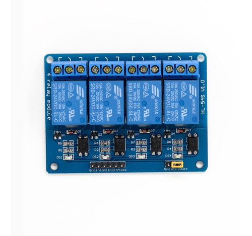 Modulo Rele 4 Canales Relay Arduino 24v Low Level Trigger 