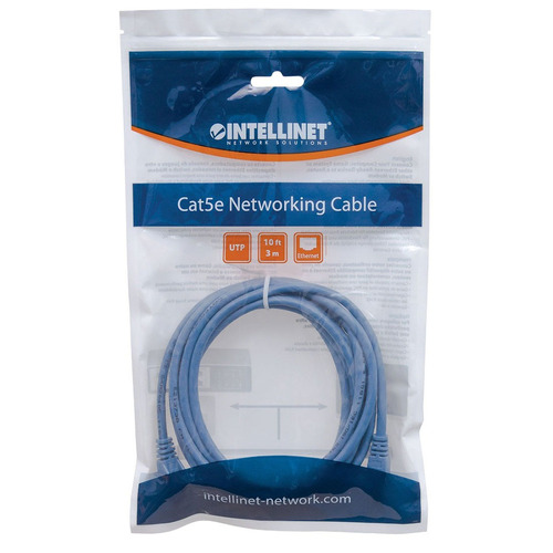 Cable Patch Cat 5e Utp 3.0mts Intellinet Azul 319775/v /vc