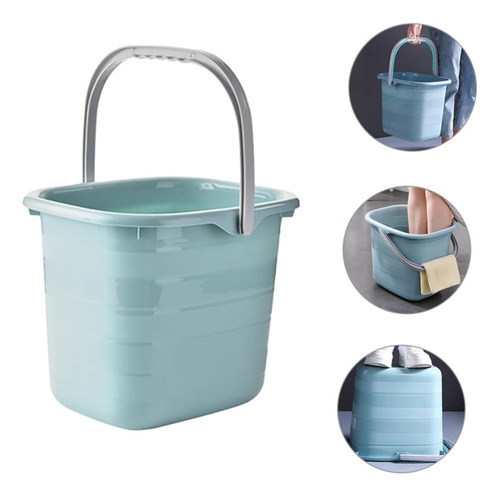 Cubo De Plástico Con Asa De 11 L Para Limpieza Del Hogar