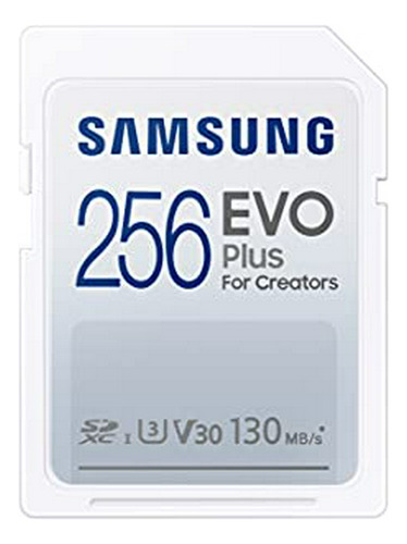 Tarjeta Sdxc Samsung Evo Plus 256gb Full Hd & 4k Uhd 130mb/s