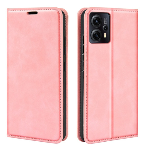 Funda Case For Motorola Moto G13 Flip Cover Rosa Antishock