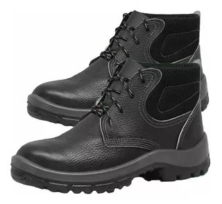 Bota De Segurança Masculina Amarrar Tipo Nobuck Bico Pvc Epi