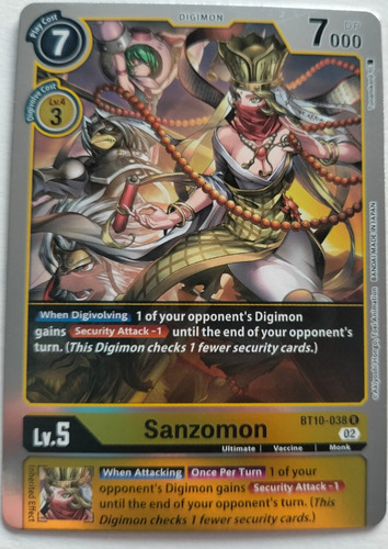 Digimon Tcg Sanzomon Bt10-038 R Foil