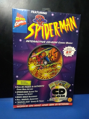 Spiderman Cd-rom Interactive Comic Book Marvel Comic Toy Biz