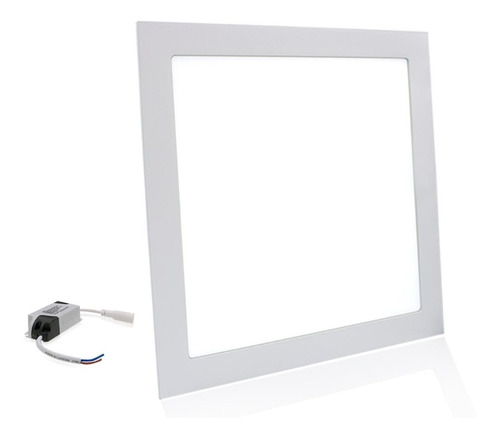 Luminaria Painel Plafon Led Embutir Quadrada 18w 6500k Branc Cor Branco