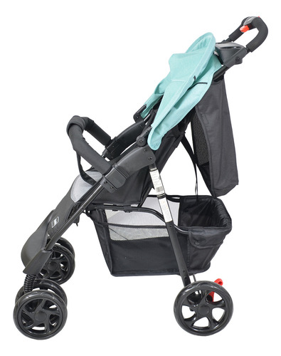 Coche Cuna Con Huevito Recien Nacido Bipokids Color Verde Chasis Negro
