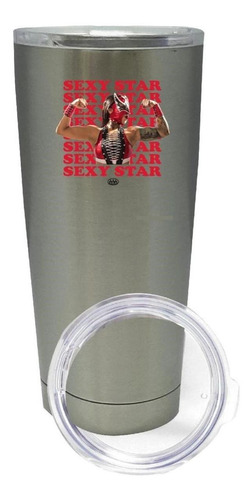 Termo Vaso Térmico Lucha Libre Aaa 20 Oz Sexy Star Od77278 Color Plateado