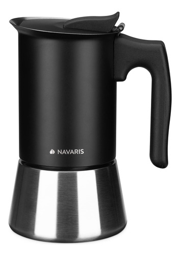 Navaris Moka - Cafetera Percoladora Para Estufas, Estufa El. Color Negro