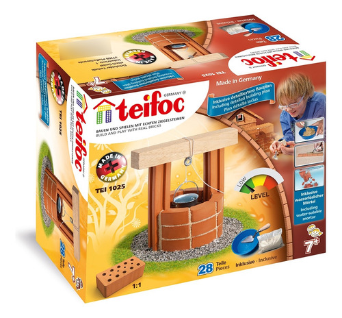 Poço - 28 Pçs - Brinquedo De Construção - Tijolinhos Teifoc