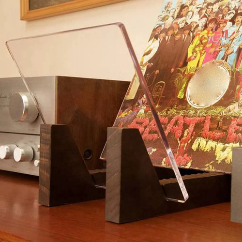 Soporte De Almacenamiento De Discos De Vinilo Lp De Madera