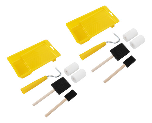 Juego De Minipinceles Con Rodillo De Pintura, Espuma De Alta