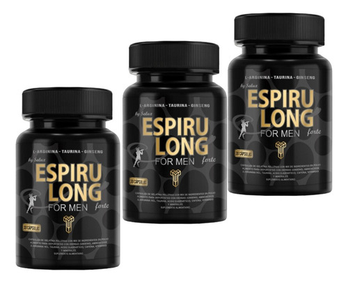 Oferta 3 Espirulong / 30 Capsulas/ Salud Masculina / Pack3