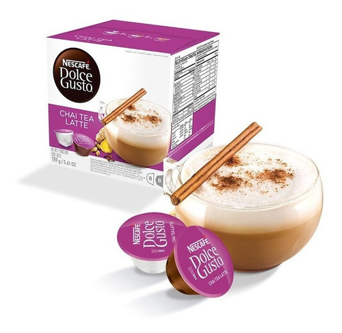 Cápsula Nescafé Dolce Gusto Té chai tea latte Textura cremosa de 159g