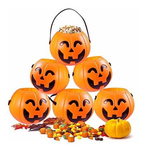 Hansgo Mini Halloween Portable Calabaza Cubo, 12pcs Z25vm