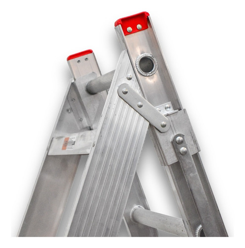 Escalera Convertible Aluminio Doméstica 13 Esc Akron 82-05 Color Plateado