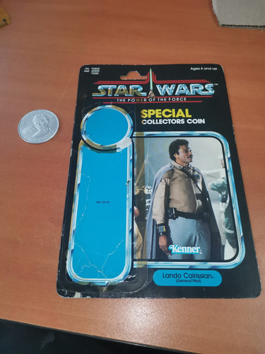 Cardback Y Moneda De Lando Calrissian General Potf Star Wars (Usado)