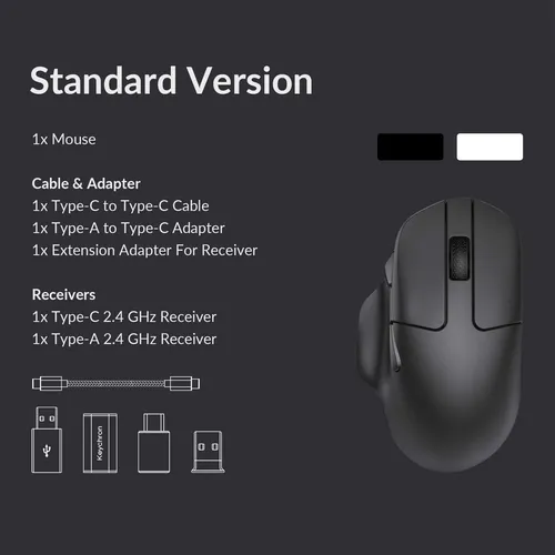Mouse Avanzado Ergonomico Wireless Keychron M7 Pixart 3395