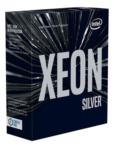 Processador Intel Xeon Silver 4210 BX806954210  de 10 núcleos e  3.2GHz de frequência