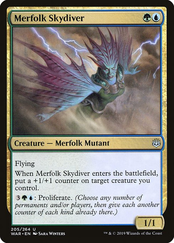 Carta Magic Merfolk Skydiver X 4 Unidades Playset Mtg