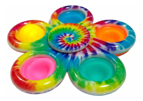 Juguete Plástico Ligero Fidget Spinner Antiestrés Con Pop It