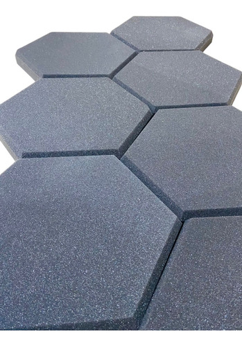 Espuma Acústica Hexagonal C/10 Und 30cm X 3,5cm Lisa