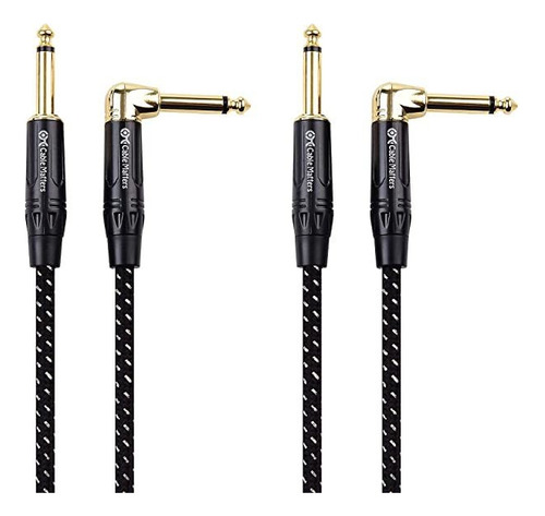 Cable Matters Paquete De 2 Cables De Guitarra Ts De 1/4 Pul.