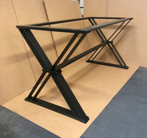 Base De Mesa Em X De Chapa ( Com 3 Travessas )