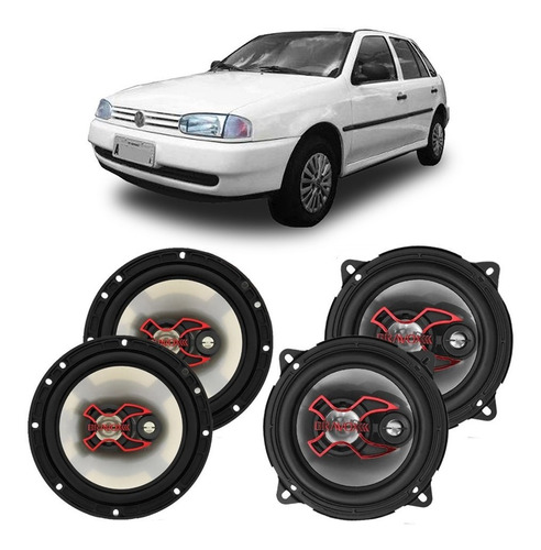 Falante Vw Gol G2 1996 A 2000 Bravox 200w Rms Automotivo Kit