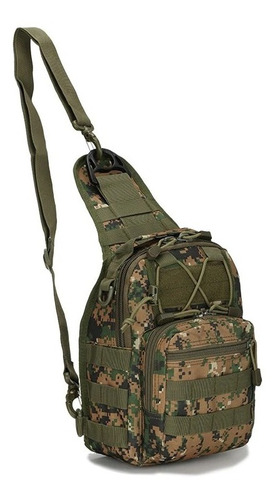Bolsa Tática Militar Transversal Peito E Ombro Impermeável Cor Digital